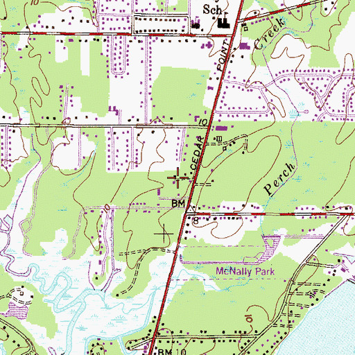 Topographic Map of Christian Life Church, AL