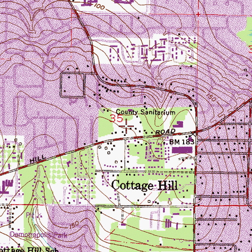 Topographic Map of Apostolic Church of God, AL