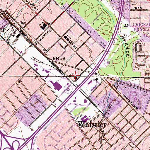 Topographic Map of Pilgrim Rest African Methodist Episcopal Zion Church, AL