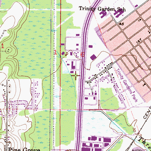 Topographic Map of Nazaree Full Gospel Church, AL