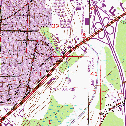 Topographic Map of Harvest Temple Church of Kingdom Builders, AL