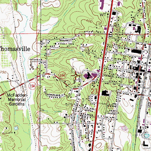 Topographic Map of Clarke Street Baptist Church, AL