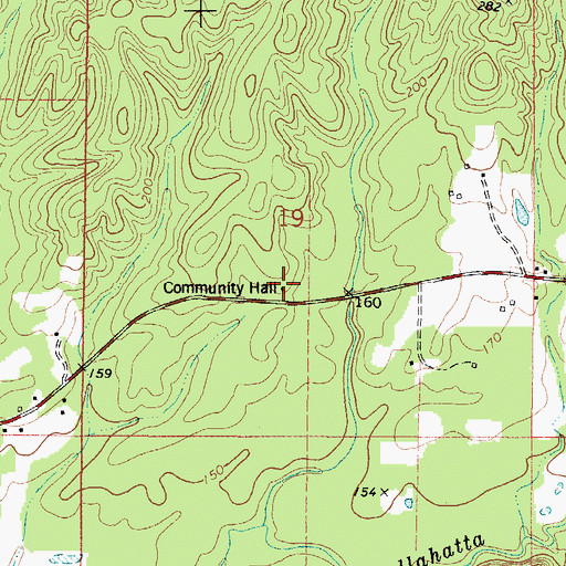 Topographic Map of Christian Fellowship Baptist Church, AL
