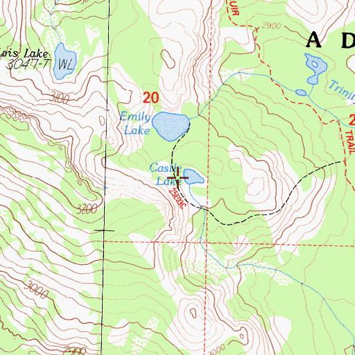Topographic Map of Castle Lake, CA