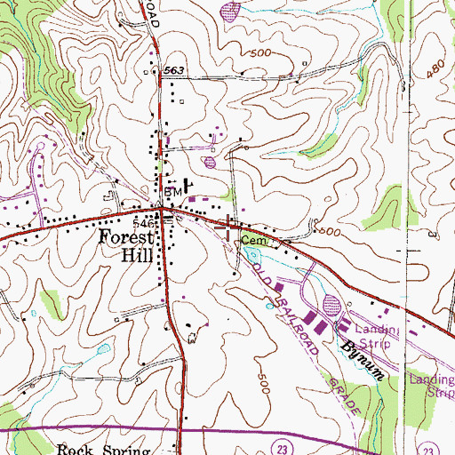 Topographic Map of Bel Air Volunteer Fire Company Forest Hill Station, MD
