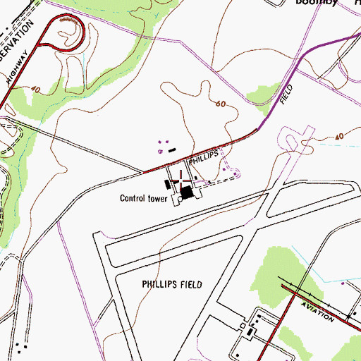 Topographic Map of Aberdeen Proving Ground Fire and Emergency Services - Airbase Station 2, MD