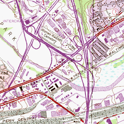 Topographic Map of Baltimore City Fire Academy, MD