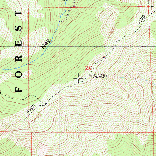 Topographic Map of Castle Lake Trail, CA