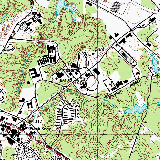 Topographic Map of Patuxent River Fire and Emergency Services Patuxent Naval Air Test Center, MD