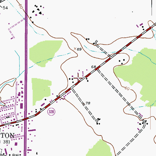 Topographic Map of Easton Volunteer Fire Department Station 66, MD