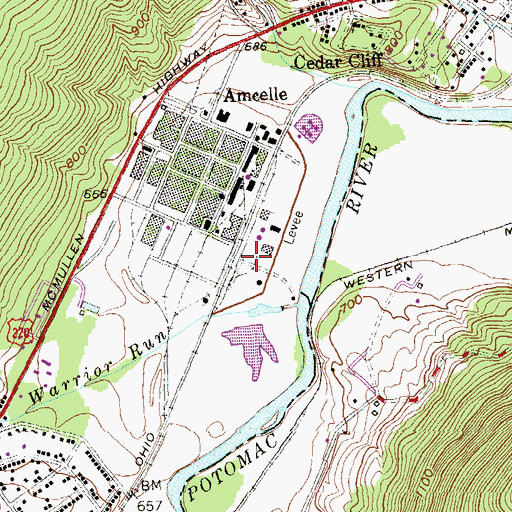 Topographic Map of Fire and Rescue Institute University Of Maryland, MD