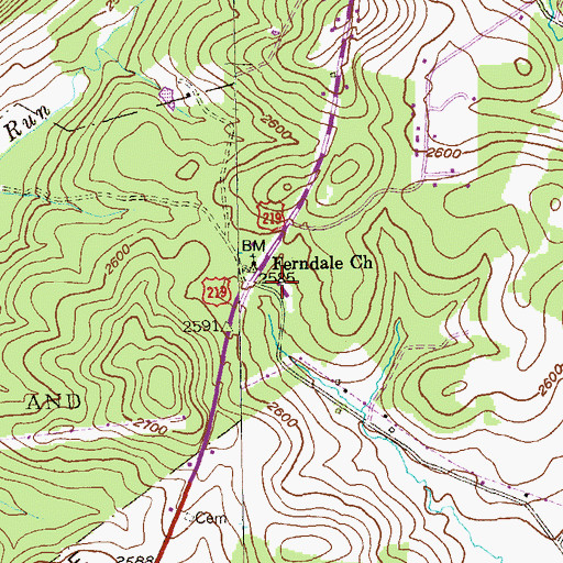 Topographic Map of Maryland Department of Natural Resources Forest Wildlife and Fishery Service Mount Nebo, MD