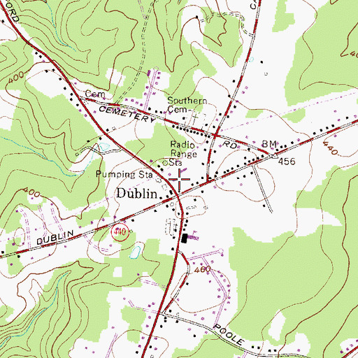 Topographic Map of Darlington Volunteer Fire Company Station 2, MD