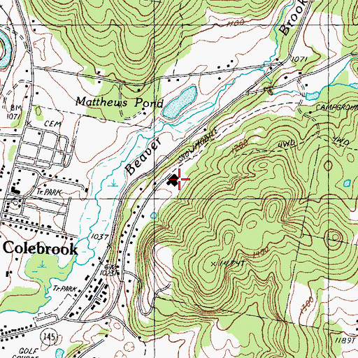 Topographic Map of Upper Connecticut Valley Hospital, NH