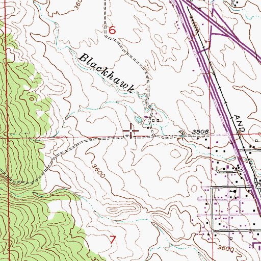 Topographic Map of Black Hawk Fire Department, SD