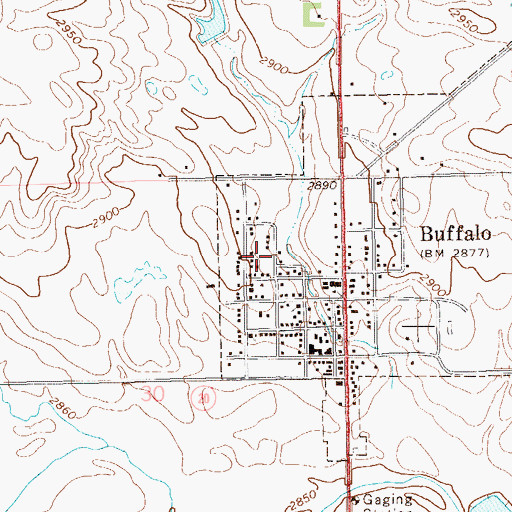 Topographic Map of Buffalo Volunteer Fire Department, SD