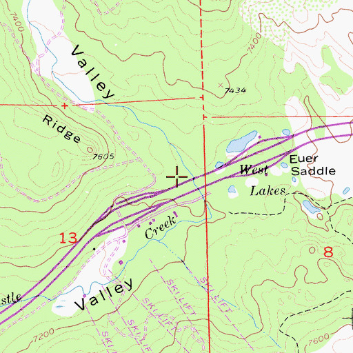 Topographic Map of Castle Valley, CA