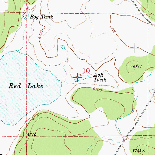 Topographic Map of Ash Tank, AZ