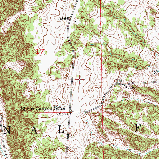Topographic Map of Cascade Fire Department, SD