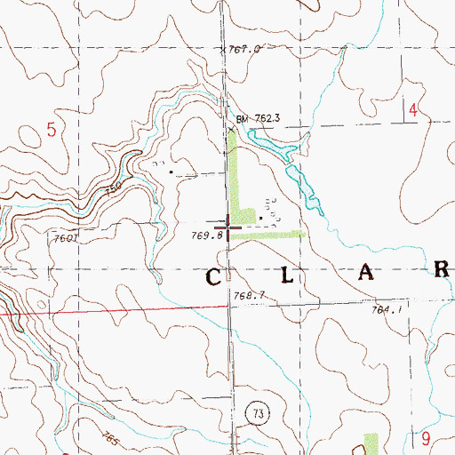 Topographic Map of Meadow Fire Department, SD