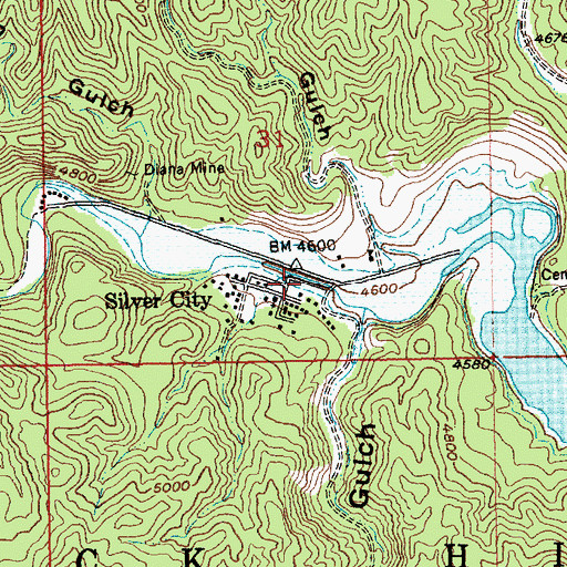 Topographic Map of Silver City Volunteer Fire Department, SD