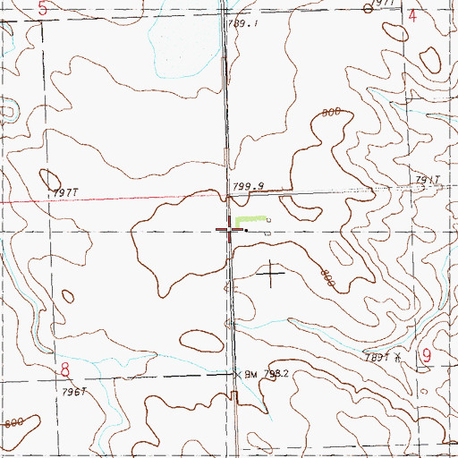 Topographic Map of Meadow Fire Department, SD