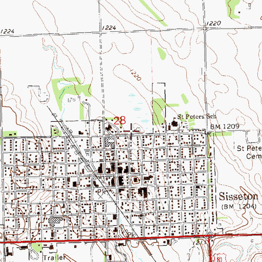 Topographic Map of Sisseton - Wahpeton - Oyate Wildland Firefighters, SD