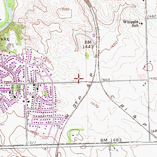 Topographic Map of Sioux Falls Fire Rescue Station 9, SD