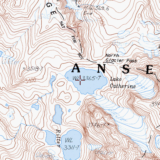 Topographic Map of Lake Catherine, CA