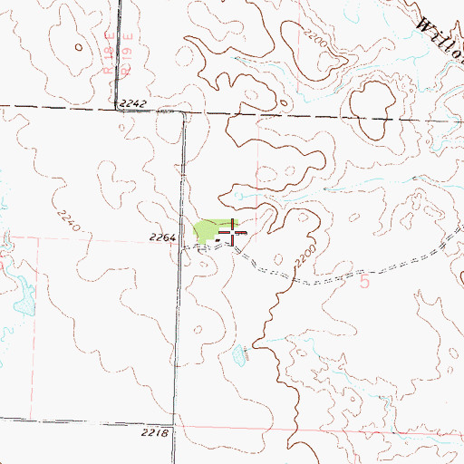 Topographic Map of Grand River Fire Department, SD