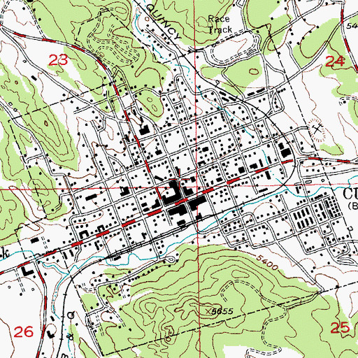 Topographic Map of Custer Fire Department, SD