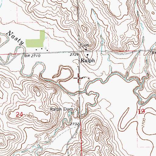 Topographic Map of Ralph Volunteer Fire Department, SD