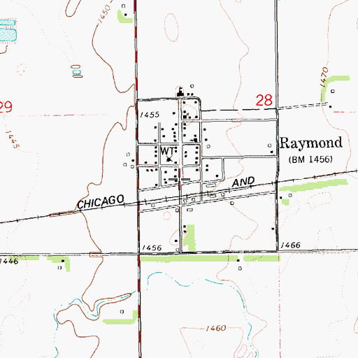 Topographic Map of Raymond Fire Department, SD