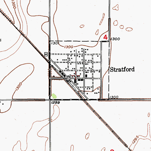 Topographic Map of Stratford Fire Department, SD