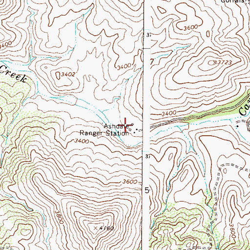Topographic Map of Ashdale Administrative Site, AZ