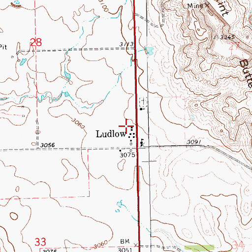 Topographic Map of Volunteer Fire Department, SD