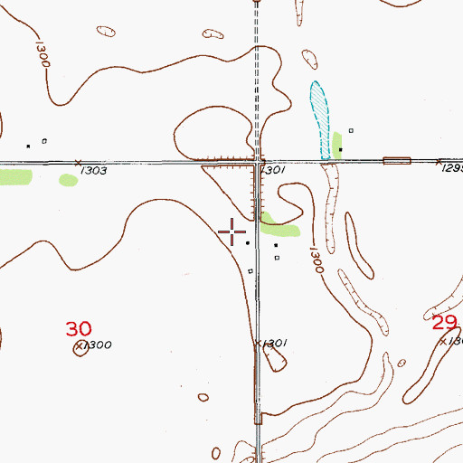 Topographic Map of Hutterville Fire Department, SD