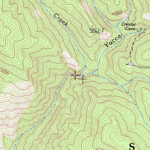 Topographic Map of Cave Creek, CA