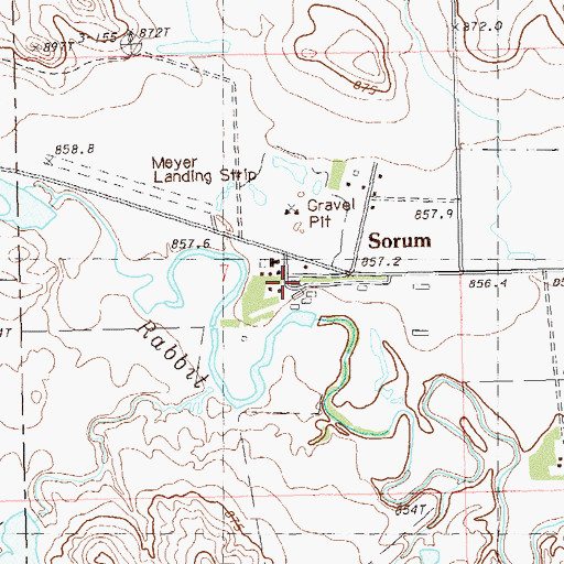 Topographic Map of Sorum Fire Department, SD