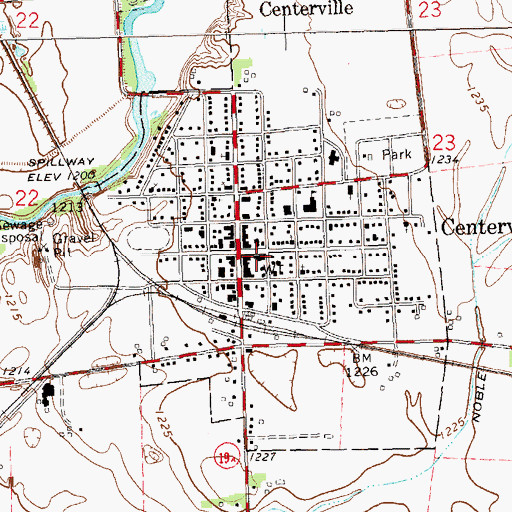 Topographic Map of Centerville Fire Department, SD