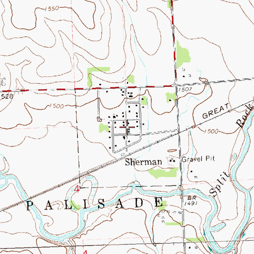 Topographic Map of Sherman Fire Department, SD
