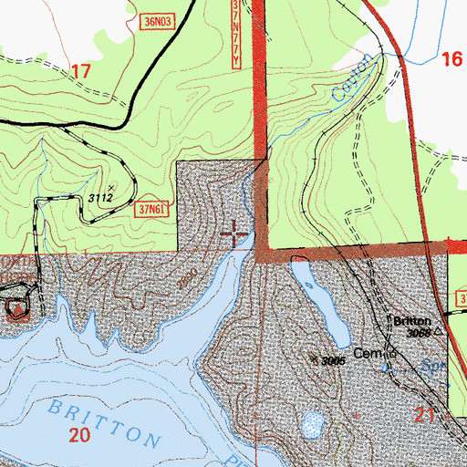 Topographic Map of Cayton Creek, CA