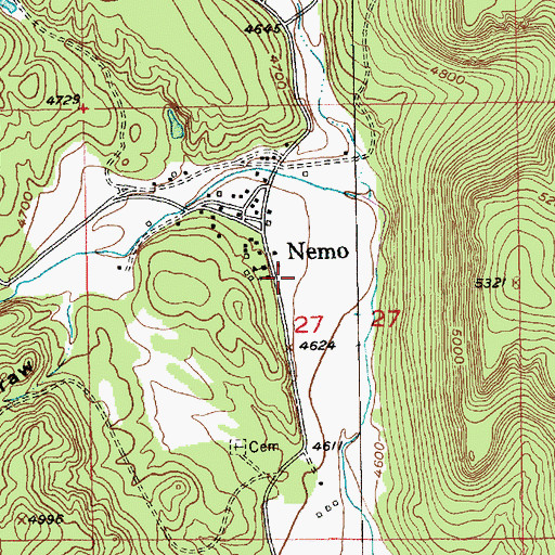 Topographic Map of Nemo Volunteer Fire Department, SD