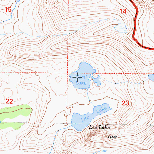 Topographic Map of Cecil Lake, CA