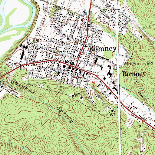 Topographic Map of Lamberts Ambulance Service 1, WV