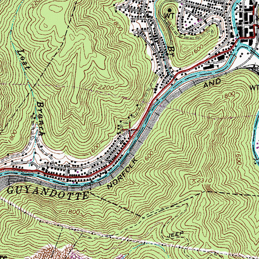 Topographic Map of Stat Ambulance Service Incorporated, WV
