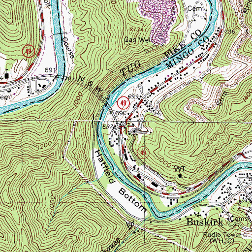 Topographic Map of Stat Ambulance Service, WV