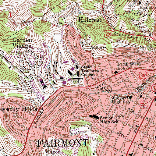 Topographic Map of Jan - Care Ambulance Service Incorporated Fairmont, WV