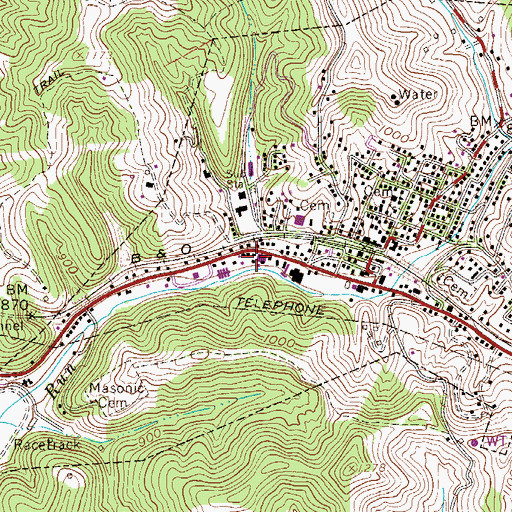 Topographic Map of Ritchie County Ambulance Authority Station 41, WV