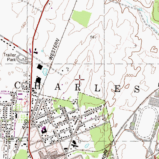 Topographic Map of Jefferson County Ambulance Authority, WV